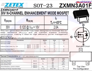 ZXMN3A01F SoT-23 MOSFET 场效应管