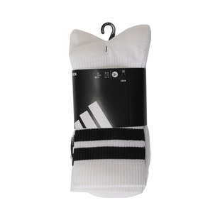 PACK adidas阿迪达斯中性LOGO 3PP运动中袜JI6316 自营