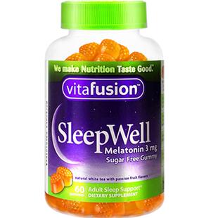 美国进口褪黑素软糖vitafusion退黑素助眠安瓶睡眠糖片sleep well