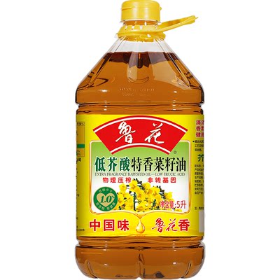 鲁花低芥酸特香菜籽油5L物理压榨食用油