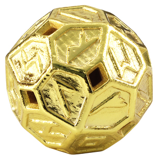 D24面镂空骰子如尼符文金属北欧卢恩石符号字母色子与自然对话