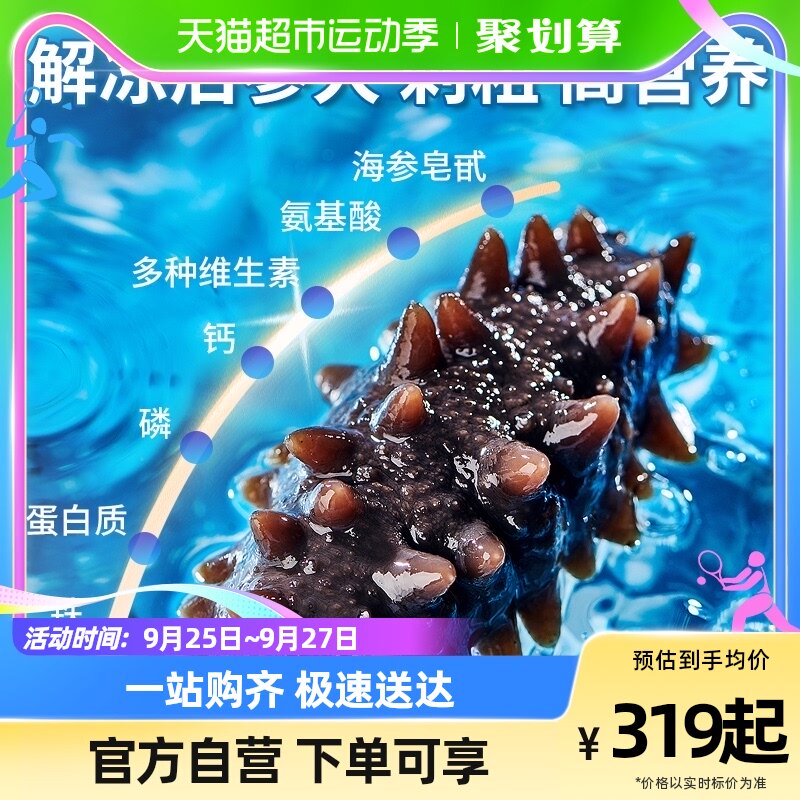 棒棰岛大连优质营养冷冻海参5-8头500g/袋辽参滋补高性价比高么？