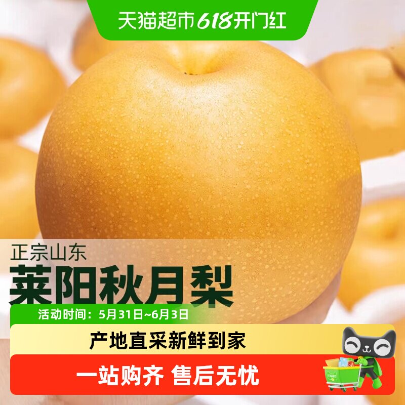 裕鲜生正宗山东烟台莱阳秋月梨新鲜水果当季冰糖雪梨子产地直采