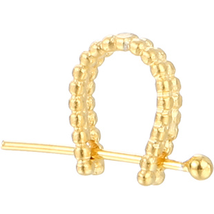 925纯银U形吊坠扣头翡翠18K金扣子玉坠扣万能扣佛公银扣头diy配件