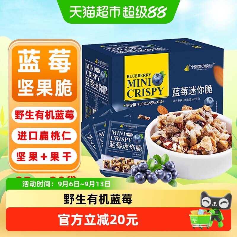 小刺猬的烦恼蓝莓迷你脆 每日坚果礼盒 儿童孕妇休闲零食中秋送礼
