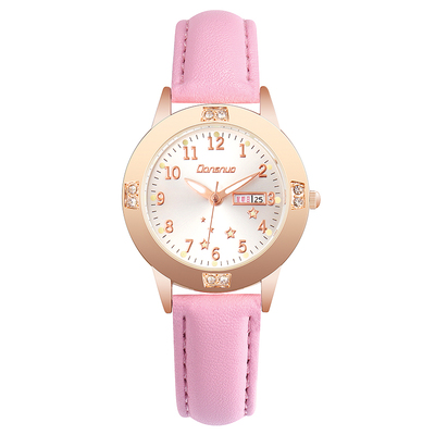 夜光星期防水女童简约风儿童手表