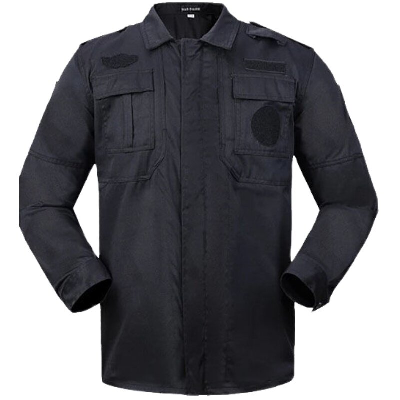 保安服春秋套装秋冬工作服物业保安训练服作战服黑色执勤服春夏装