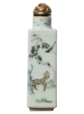 清嘉庆粉彩花卉收藏拍卖真品文玩