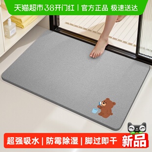 大江硅藻泥地垫浴室吸水脚垫卫生间门口防滑垫厕所地毯硬硅藻土