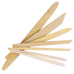 7件套陶艺工具竹制泥塑刀竹片刮刀陶泥佛像雕塑雕刻修坯刀拉坯刀