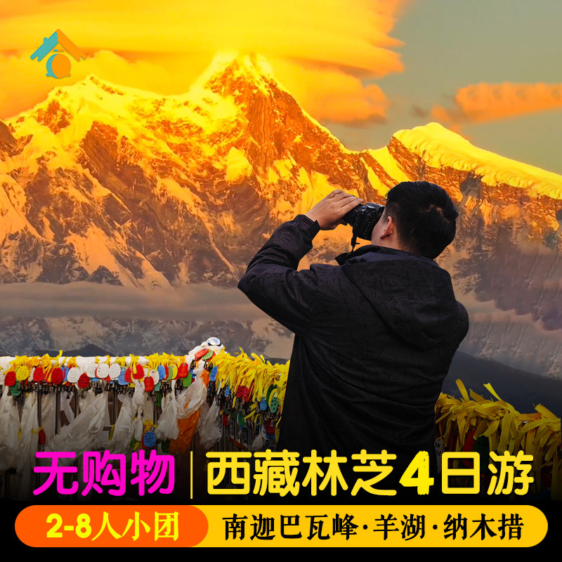 林芝4日游【8人供氧团】西藏旅游拉萨南迦巴瓦峰羊湖纳木措四天行