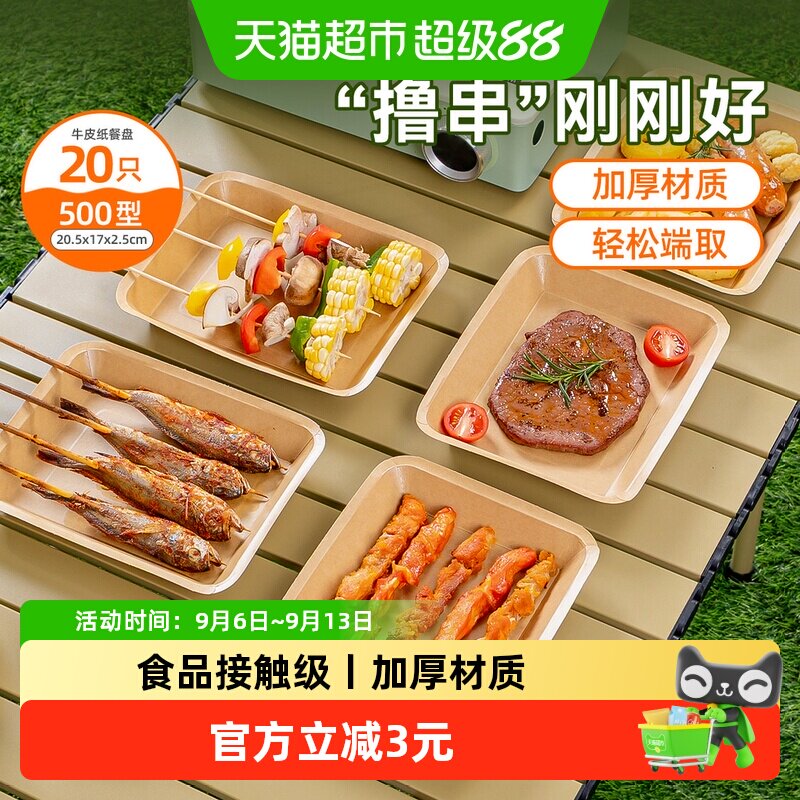 特美居一次性厚实挺括烧烤盘图片