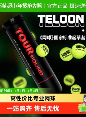 Teloon天龙成人网球Pound专业比赛用球训练罐装p4网球p3