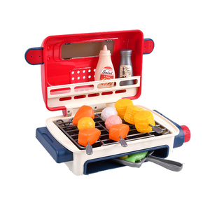 儿童奇奇和悦悦宝宝冒烟烧烤架烤炉奇巴布枫枫玩具会变色关东煮