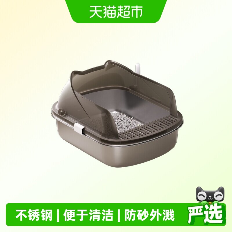 MollyBox不锈钢猫砂盆防外溅图片