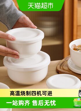 舍里带盖锁鲜高温陶瓷蒸蛋碗