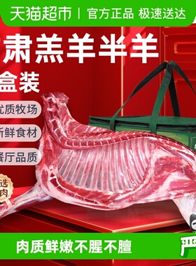 祁连天宝甘肃羔羊半只羊原切羊排羊腿羊蝎子生鲜火锅食材羊肉礼盒