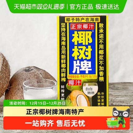 椰树椰奶植物蛋白椰汁1000ml*2盒/组正宗椰树牌海南特产