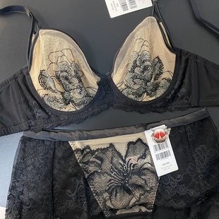 曼75B超薄蕾丝金标进口蕾丝软钢圈三排扣20840538