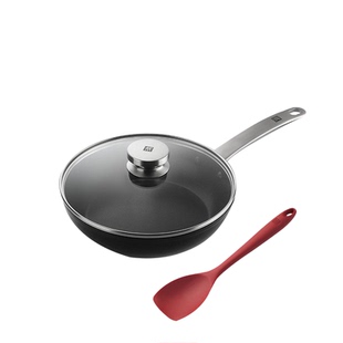 双立人Enjoy系列不粘锅煎锅24/28cm牛排锅平底锅煎炒锅电磁炉通用