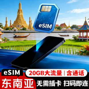 【esim】越南/老挝/柬埔寨/菲律宾/泰国电话卡5G4G流量手机上网卡