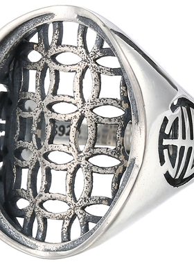 纯银复古绿松石琥珀戒指空托