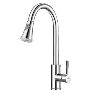 HIGOLD/悍高厨房水龙头不锈钢旋转洗菜盆水龙头冷热抽拉水槽龙头