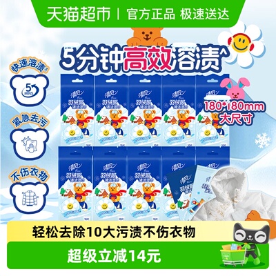 清风羽绒服清洁湿巾10片10包