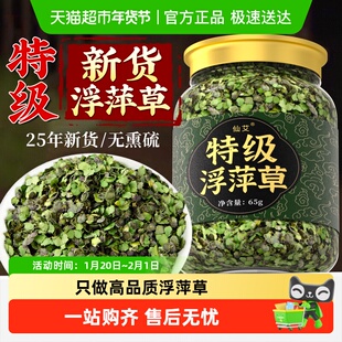 浮萍草中药材正品荨紫背圆心野生水草麻代茶饮泡水喝疹官方店旗舰