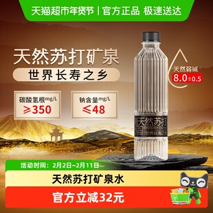 江南名泉弱碱性天然苏打矿泉水450ml*24瓶小瓶装饮用水黑金版整箱