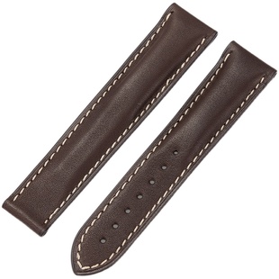 适用欧米茄表带真皮男原装海马300/150蝶飞超霸月球表传承手表带