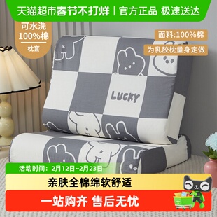 纯棉乳胶枕套30x50cm一对40x60单只全棉成人枕头套儿童枕芯内胆套