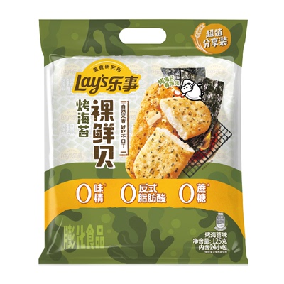乐事裸鲜贝烤海苔味125gx1包
