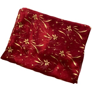 原创【流光溢彩】烫金印花龙母披帛女汉服纯色敦煌飘带单件百搭