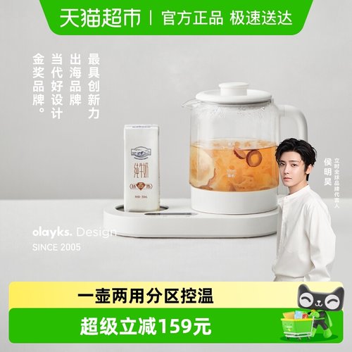 olayks双边多功能花茶养生壶
