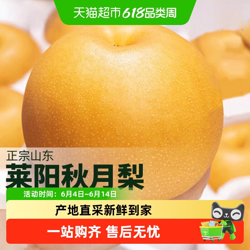 裕鲜生正宗山东烟台莱阳秋月梨新鲜水果当季冰糖雪梨子产地直采