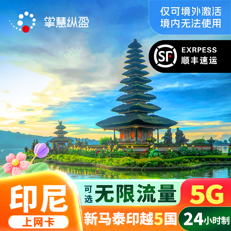 亿点 印尼双5G手机流量上网巴厘岛电话卡新马泰通用可选无限流量