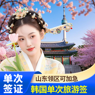 韩国·单次签证·青岛送签·韩国旅游签证 山东领区 韩国单次签证 旅游签证 可加急 山东青岛送签