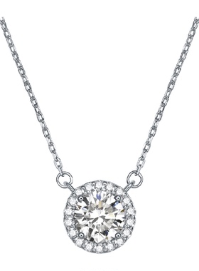 六桂福珠宝S925银吊坠女银项链小众设计感超闪星光配饰新年礼物