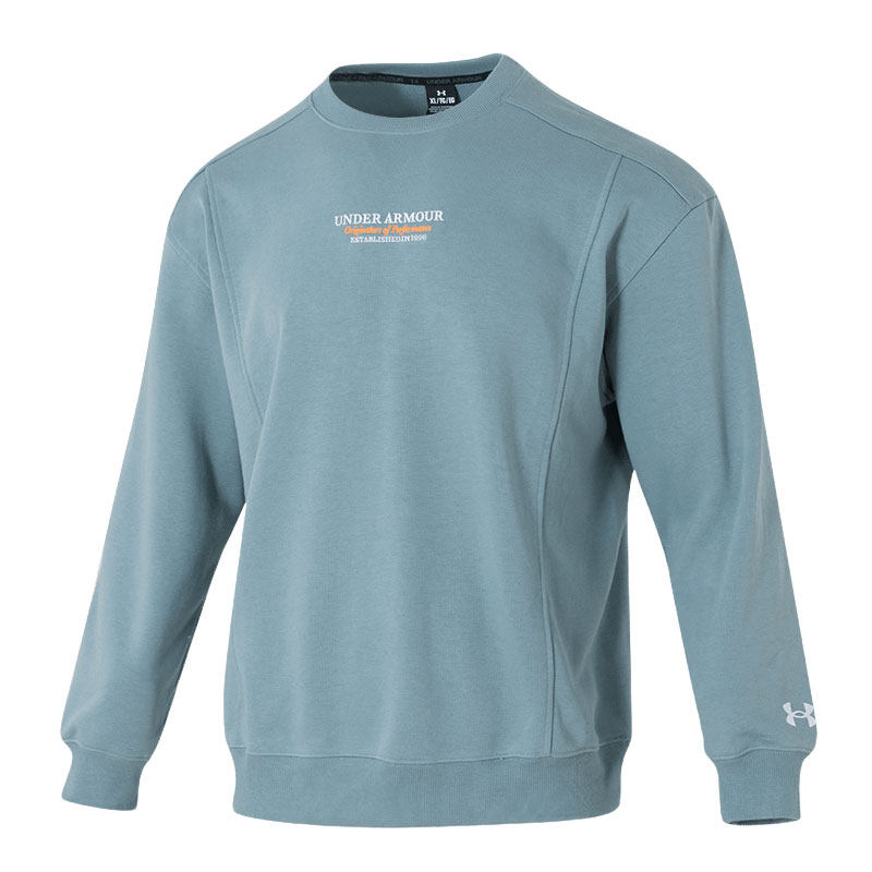 【自营】UA安德玛卫衣男装新款时尚潮流训练运动服圆领休闲套头衫