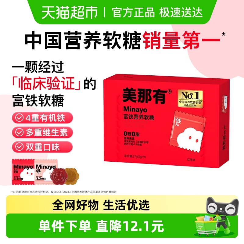 Minayo女性孕妇铁质软糖