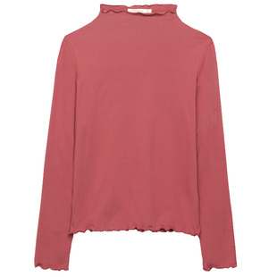 铜牛bless系列秋季 女士火山岩烟囱领打底衫女长袖VS095