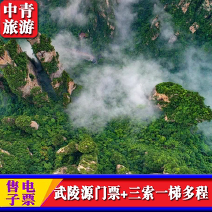 [武陵源风景名胜区-4日门票+三索一梯多程（不限次）联票【提前一天】][张家界国家森林公园订票]2