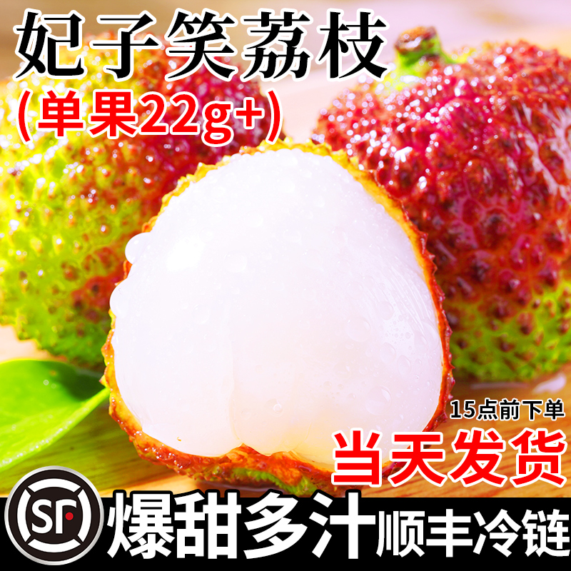 海南妃子笑荔枝新鲜现摘现发水果当季整箱果王白糖桂花味香罂荔枝