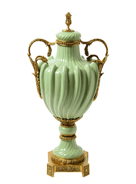 欧式风陶瓷镶铜古典奢华别墅奖杯