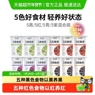达芬奇低温酸奶5养谷物酸奶五黑五红五青五紫混合代餐
