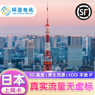 环亚日本境外电话卡无限量5G高速流量卡支持谷歌导航出境旅游上网