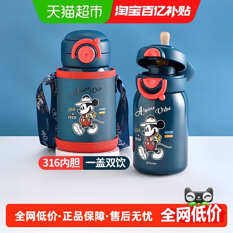 迪士尼儿童保温杯幼儿园小上学专用吸管水杯学生便携直饮水壶316,餐饮具,保冷/保温杯,淘宝优惠券,粉丝福利购,淘宝优惠卷