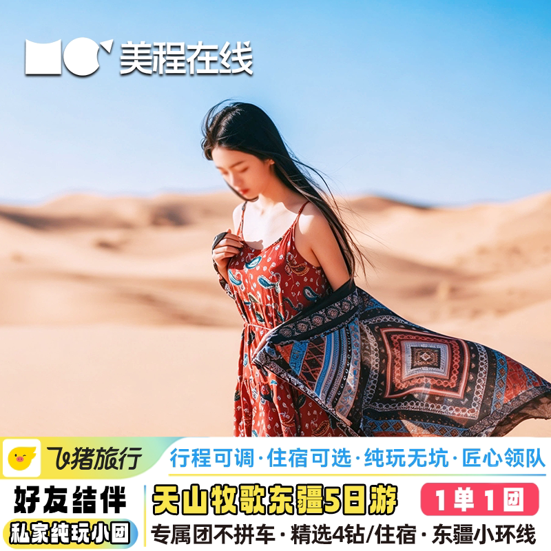 新疆旅游5天4晚摄影1单1团纯玩吐鲁番火焰山沙漠葡萄沟天池草原