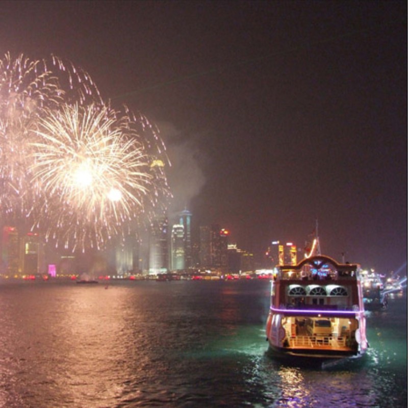 国庆烟花维港烟花